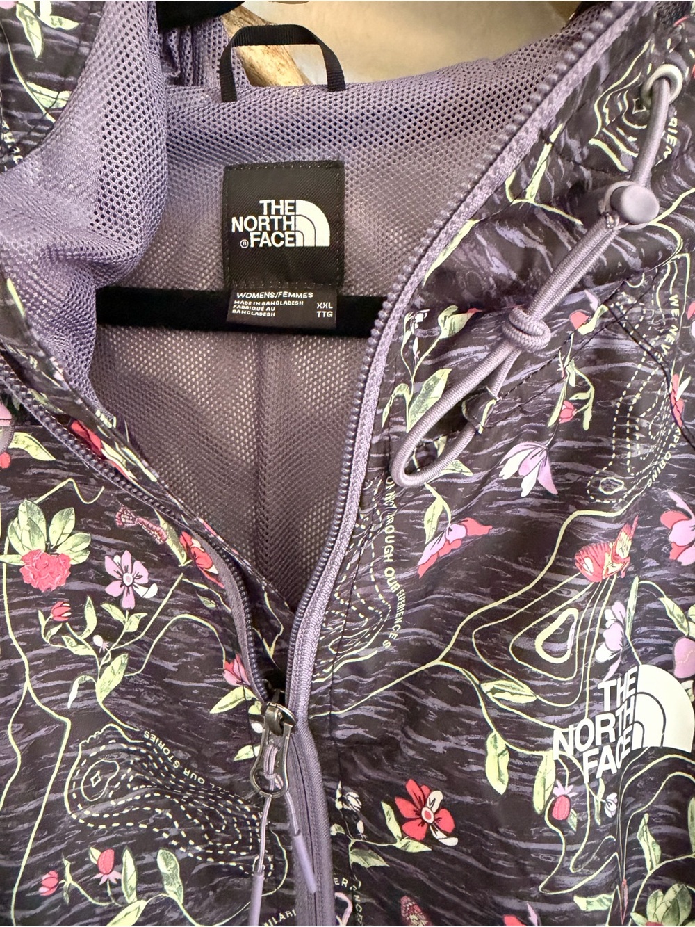 The North Face packable travel Women's XL-XXL rain windbreaker HYDRENALINE - Picture 3 of 12